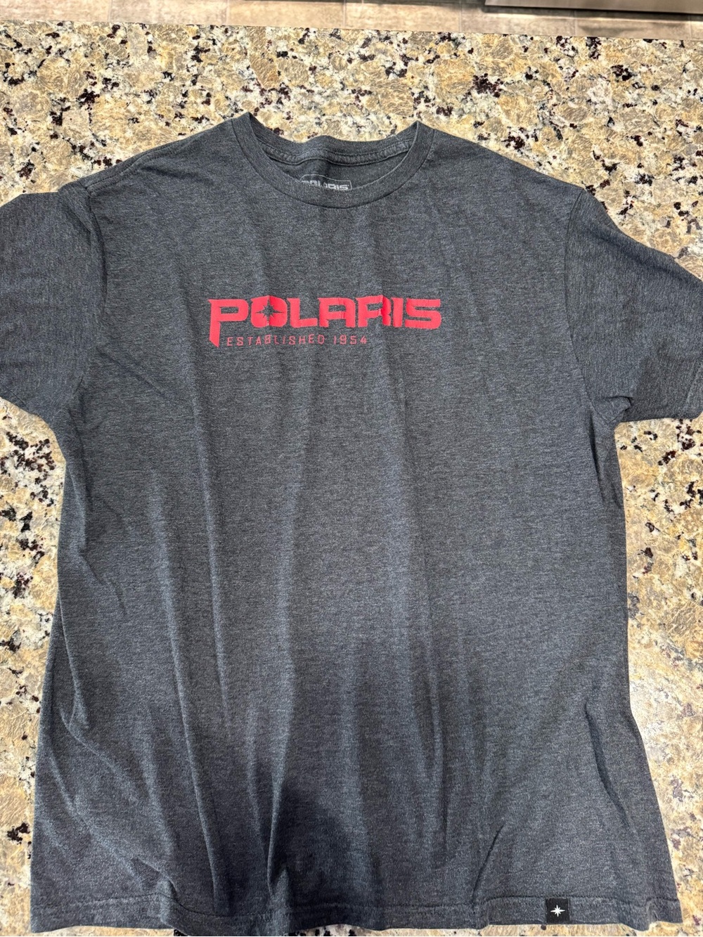 Men's Dark Gray Graphic Tee with Polaris